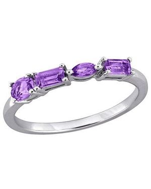 Rina Limor 0.38 Ct. Tw. Amethyst Anniversary Band Ring - Multicolor