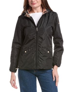 Nicole Miller Solid Windbreaker - Black