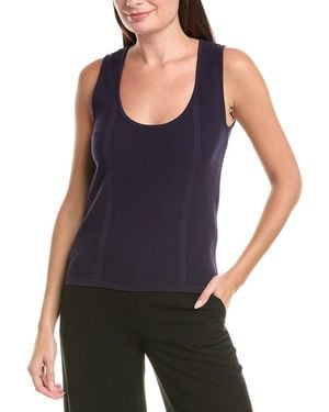 St. John Pique Knit Top - Blue