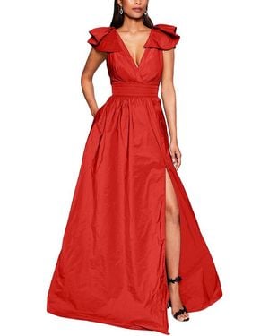 marchesa evening dresses Marchesa Illusion One-Shoulder Tulle Maxi Dress