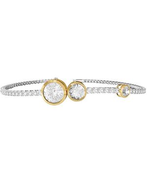 Lab Grown Diamonds 18K Vermeil 3.48 Ct. Tw. Lab-Grown Diamond Bangle Bracelet - White