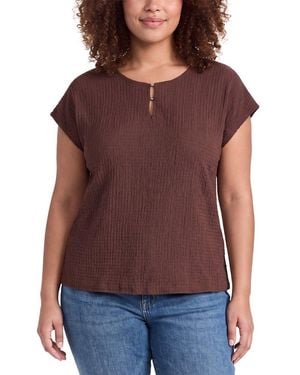 Jones New York Double Trim Top - Purple