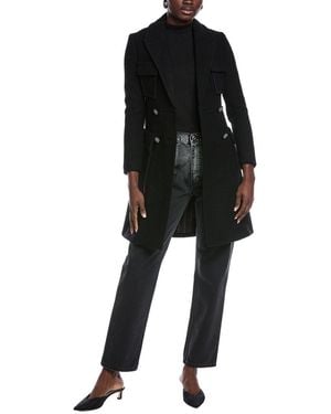 Etro Cappotto Wool Trench Coat - Black