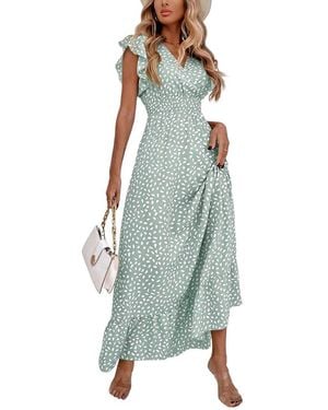 TAZGA Maxi Dress - Green