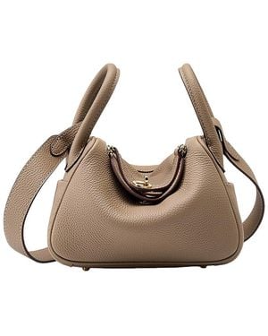 Adele Berto Leather Shoulder Bag - Brown