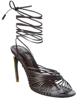 Ferragamo Atena Leather Sandal - Black