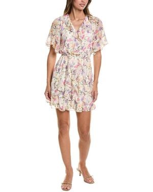 Cece Waterfall Ruffle Mini Dress - White