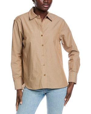 Kenneth Cole Stripe Poplin Shirt - Natural