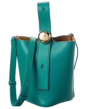 Loewe Pebble Leather Bucket Bag - Green