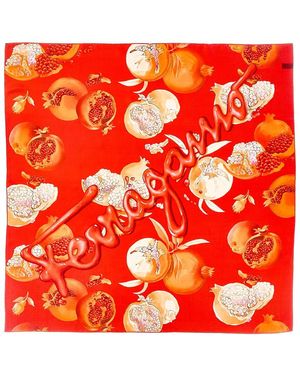 Ferragamo Silk Scarf - Red