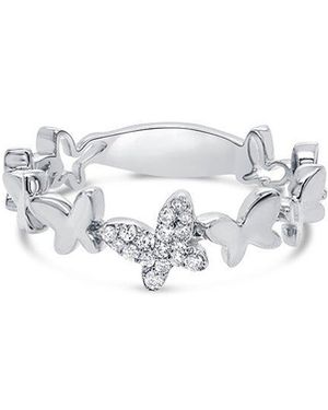 Sabrina Designs 14K 0.09 Ct. Tw. Diamond Butterfly Band Ring - White