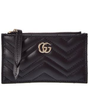 Gucci Gg Marmont Leather Card Case - Black