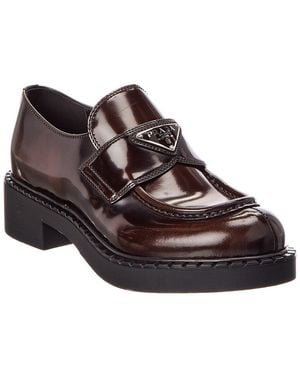 Prada Leather Loafer - Brown