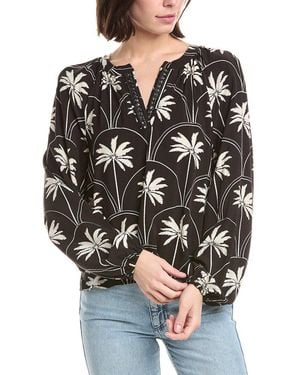 NVLT Challis V Neck Blouse - Black