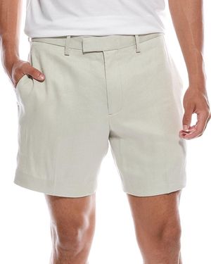 Theory Jarin Linen-Blend Short - Grey