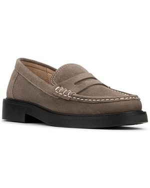Donald J Pliner Gaspar Suede Loafer - Brown