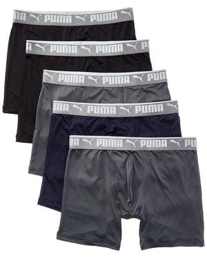 PUMA Set Of 5 Mesh Boxer Brief - Black