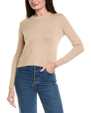 Hannah Rose Shrunken Crewneck Cashmere-Blend Jumper - Blue