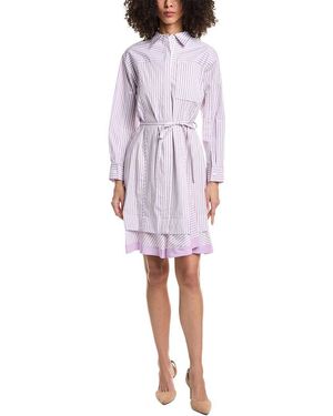 3.1 Phillip Lim Striped Silk-Blend Shirtdress - White