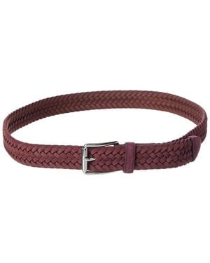 Tod's Woven Suede Belt - Red
