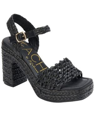 Matisse Riveria Raffia Sandal - Black