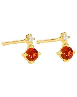 TIRAMISU 14K Over 0.14 Ct. Tw. Gemstone Drop Earring - White