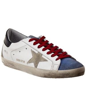 Golden Goose Superstar Leather & Suede Trainer - Blue