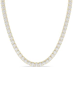 Lab Grown Diamonds 14K 0.00 Ct. Tw. Lab-Grown Diamond Necklace - Metallic