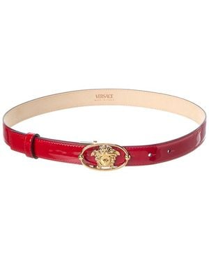 Versace Medusa Patent Belt - Red