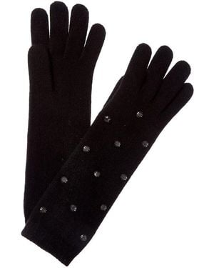 Portolano Scattered Stones Cashmere Gloves - Black