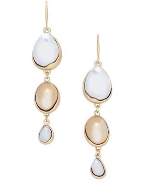 Saachi Triplicity Orb Dangle Earrings - White