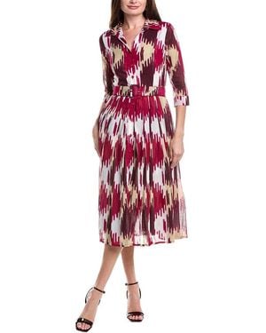 Samantha Sung Audrey Shirtdress - Red