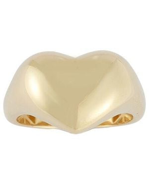 Ember Fine Jewelry 14K Heart Dome Ring - White