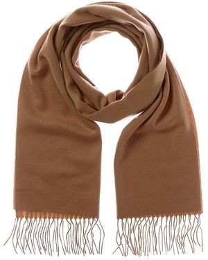 N.Peal Cashmere Large Woven Cashmere Scarf - Brown