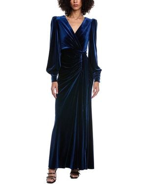 Badgley Mischka Drape Gown - Blue