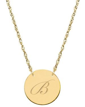 Jane Basch 14k Initial Pendant (a-z) - Metallic