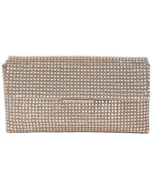 Badgley Mischka Jayden Crystal Envelope Clutch - Grey