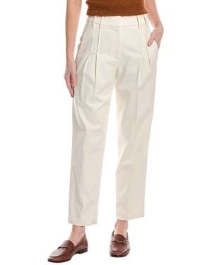 Brunello Cucinelli Pleated Pant - Natural