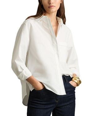 Reiss Sofia Stab Stitch Shirt - White
