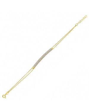 Amorium 18K Over Crystal Tube Bracelet - Metallic