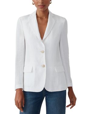 J.McLaughlin Brandon Linen-Blend Jacket - White