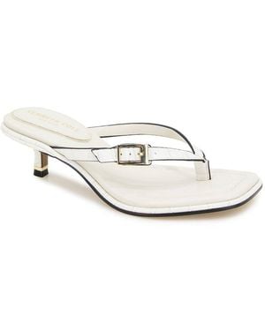 Kenneth Cole Gillie Crocodile-Embossed Leather Pump - White