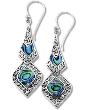 Samuel B. Abalone Pearl Earrings - Blue