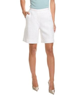 St. John Tweed Walk Short - White