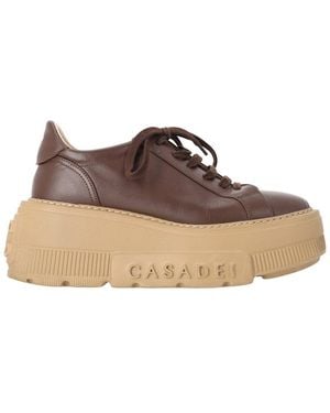 Casadei Leather Nexus Platform Trainer (Authentic Pre-Loved) - Brown