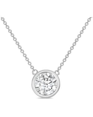 Diana M. Jewels Diana M. 14K 8.00 Ct. Tw. Lab-Grown Diamond Pendant Necklace - Metallic