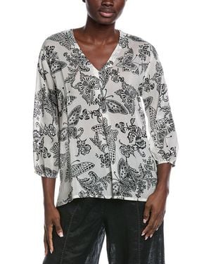 Johnny Was Arlo Blouse - Gray