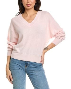 Brodie Cashmere Indya V-Neck Cashmere Jumper - Pink