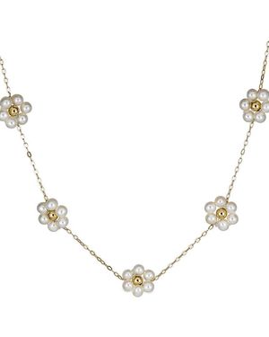 Belpearl Silver 4-5mm Pearl Necklace - Natural