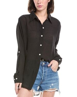 Next Woven Button-Up Vacation Shirt - Black